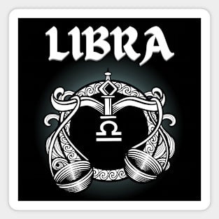 Libra Scales Gothic Style Magnet